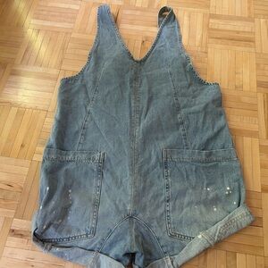 Free People Denim Overalls with Pockets